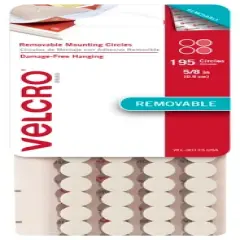 VELCRO Brand Removable Mounting Circles, 5/8 Inch, Pack of 195