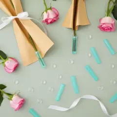 Juvale 100 Pack Flower Tube Vials, Floral Water Streams for Fresh Flower Arrangements, 0.6 x 2.8 x 0.6 inches