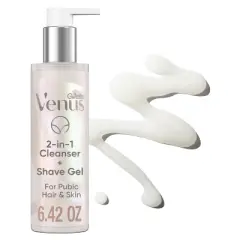 Venus for Pubic Hair and Skin Women's 2-in-1 Cleanser + Shave Gel - Unscented - 6.42oz