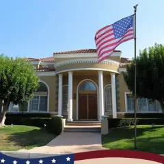 Yescom upgraded 20 Ft Telescopic Aluminum Lightweight Flag Pole Kit with Eagle & Ball Topper Outdoor Yard Residential Black