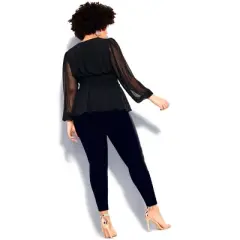 Women's Plus Size Rapture Top - black | CITY CHIC