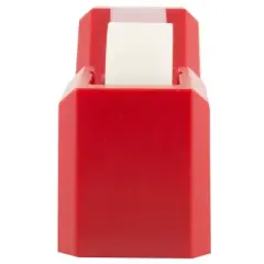 JAM Paper Colorful Desk Tape Dispensers - Red: Plastic, 1.75" Height, 2.5" Width, JAM Desk Supplies