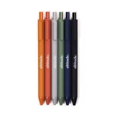 Altitude 6pk Retractable Ballpoint Pens 1.0mm Black Ink Terracotta