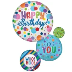 LoonBalloon 28 Inch Satin Orb Birthday Balloon - Festive & Fun