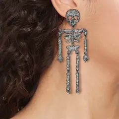 Sugarfix by Baublebar Halloween Skeleton Earrings - Gray