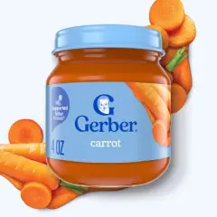 Gerber Baby Food Stage 1 Carrot Puree Jar - 4oz