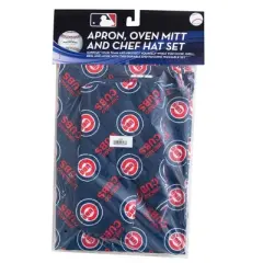 MLB Chicago Cubs Apron, Mitt, Hat Grill Tool Set - 3pc