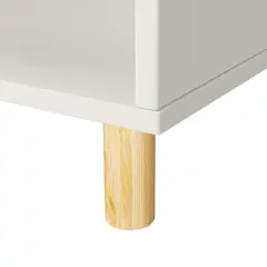 INFURNIC Decorative Bookshelf Kids 3-Tier Bookcase, Children's Book Display, Bookshelf Toy Storage Cabinet Organizer, White, 22.05"*11.81"*30.71"