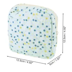 Unique Bargains Lady Portable Square Lipstick Bag Blue 1 Pc