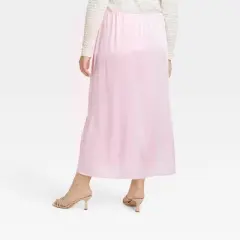 Women's Satin Slip Skirt - A New Day&trade; Light Pink