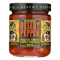 Desert Pepper Trading Roasted Tomato Chipotle Corn Salsa Medium - Case of 6/16 oz