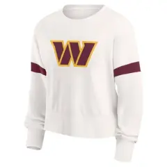 NFL Washington Commanders Women's Primary Antique Long Sleeve Crew Fleece Sweartshirt