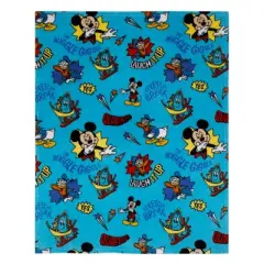 NoJo Disney Mickey Mouse Funhouse Crew Blue, Red and Yellow, Funny, and Donald Duck "Laugh It Up" Super Soft Toddler Blanket