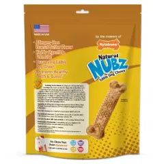Nylabone Nubz Peanut Butter Large Chews Dog Treats - 1.7lb/15ct