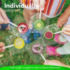 4E's Novelty Fruit Lollipops Bulk Set &ndash; 84 Individually Wrapped Suckers for Parties & Treat Bags, 1.1lb