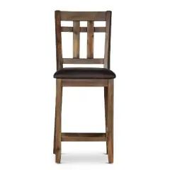 24" Set of 2 Saranac Counter Height Barstools Mocha - Steve Silver