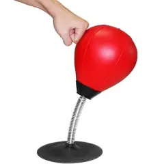 Link Mini Punching Bag With Stand, Freestanding, Heavy Duty Stress Relief, Stress Buster Desktop Punching Bag with Suction Cup, For Kids, Adults