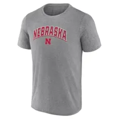 NCAA Nebraska Cornhuskers Men's Gray Poly T-Shirt