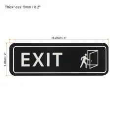 Unique Bargains Acrylic Self-Adhesive Decor Home Business EXIT Sign