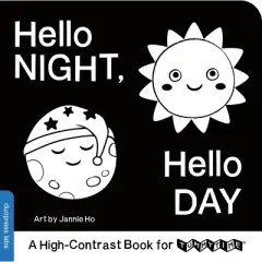 Hello Night, Hello Day - (High-Contrast Books) by  Duopress Labs (Board Book)