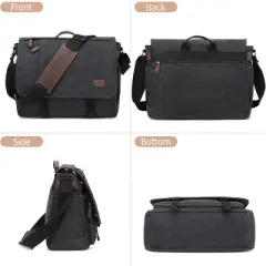 Messenger Bag Laptop Bag Canvas Water-resistant Computer Bag