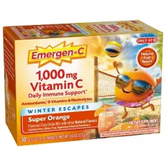 Emergen-C Winter Escapes Vitamin Powder - Super Orange - 30ct