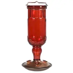 Perky-Pet Hummingbird 24 oz Glass/Metal/Plastic Nectar Feeder 4 ports (Case of 2)
