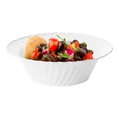 Smarty Had A Party 5 oz. White Flair Plastic Dessert Bowls - 180 pcs