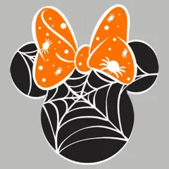 Women's Mickey & Friends Minnie Orange Bow Webs T-Shirt