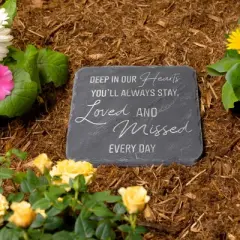 Pavilion Gift Company - Loved & Missed - 7.75" x 7.75" Garden Stone - Stepping Stones and Pathways