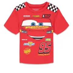 Disney Pixar Cars Lion King Lightning McQueen T-Shirt and Mesh Shorts Outfit Set Toddler