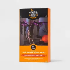 9' Incandescent Gauze Garland Halloween Purple String Lights - Hyde and EEK! Boutique&trade;