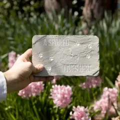 Pavilion Gift Company - Spoiled Dog - 7" x 4.25" Garden Stone - Stepping Stones and Pathways