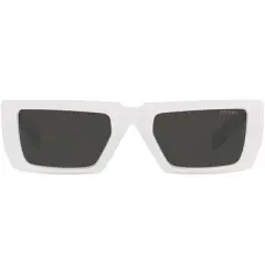 Prada PR 24YS 4615S0 Unisex Rectangle Sunglasses White 55mm