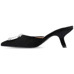 Journee Collection Womens Rishie Slip On Kitten Heel Mule Pump