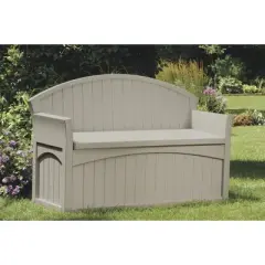 Patio Storage Bench 50 Gallon - Taupe - Suncast