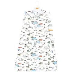 Hudson Baby Infant Boy Cotton Sleeveless Wearable Sleeping Bag, Sack, Blanket, Dinosaur Adventures