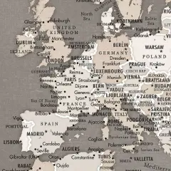 Home Magnetics World Map - XL Taupe Tones