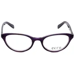 Ecru Designer Reading Glasses Daltrey-006 Purple Lavender Layered Crystal 50 mm