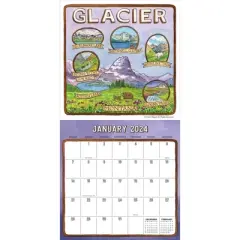TF Publishing 2024 Wall Calendar 12"x12" USA National Parks