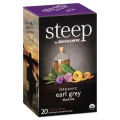 Bigelow steep Tea Earl Grey 1.28 oz Tea Bag 20/Box