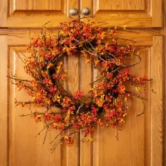 Sullivans Bittersweet & Berry Artificial Wreath 26"H Orange