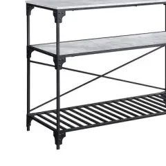 47" Jakob Kitchen Island Black/Concrete Finish - Acme Furniture