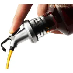 Juvale 2-Pack Oil and Vinegar Dispensers 12 Oz 355mL Glass Cruet Bottles with Lever Release Pourers