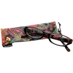 Calabria 4377 Reading Glasses with Floral Designs & Matching Case