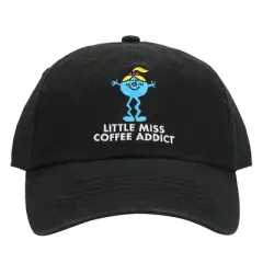 Mr. Men And Little Miss Meme Little Miss Coffee Addict Men's Black Dad Hat