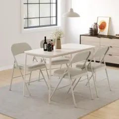 2 Pack Folding Chairs with Padded Cushions, Padded Foldable Chair Hold Up to 350 Pounds, Portable Black Folding Chair