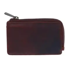 Paul & Taylor Men's Leather Zippered Side Front Pocket Wallet