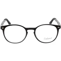 NY Eye Enhance Kids Reading Glasses Glossy Matte Black/Crystal Clear EN4119 46mm