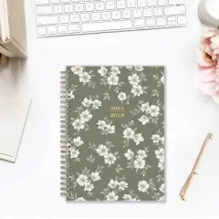 The Everygirl X Day Designer 2024-25 Weekly/Monthly Planner with Notes 8.625"x5.875" Wirebound Frosted PP Floral Olive: Student Day Planner